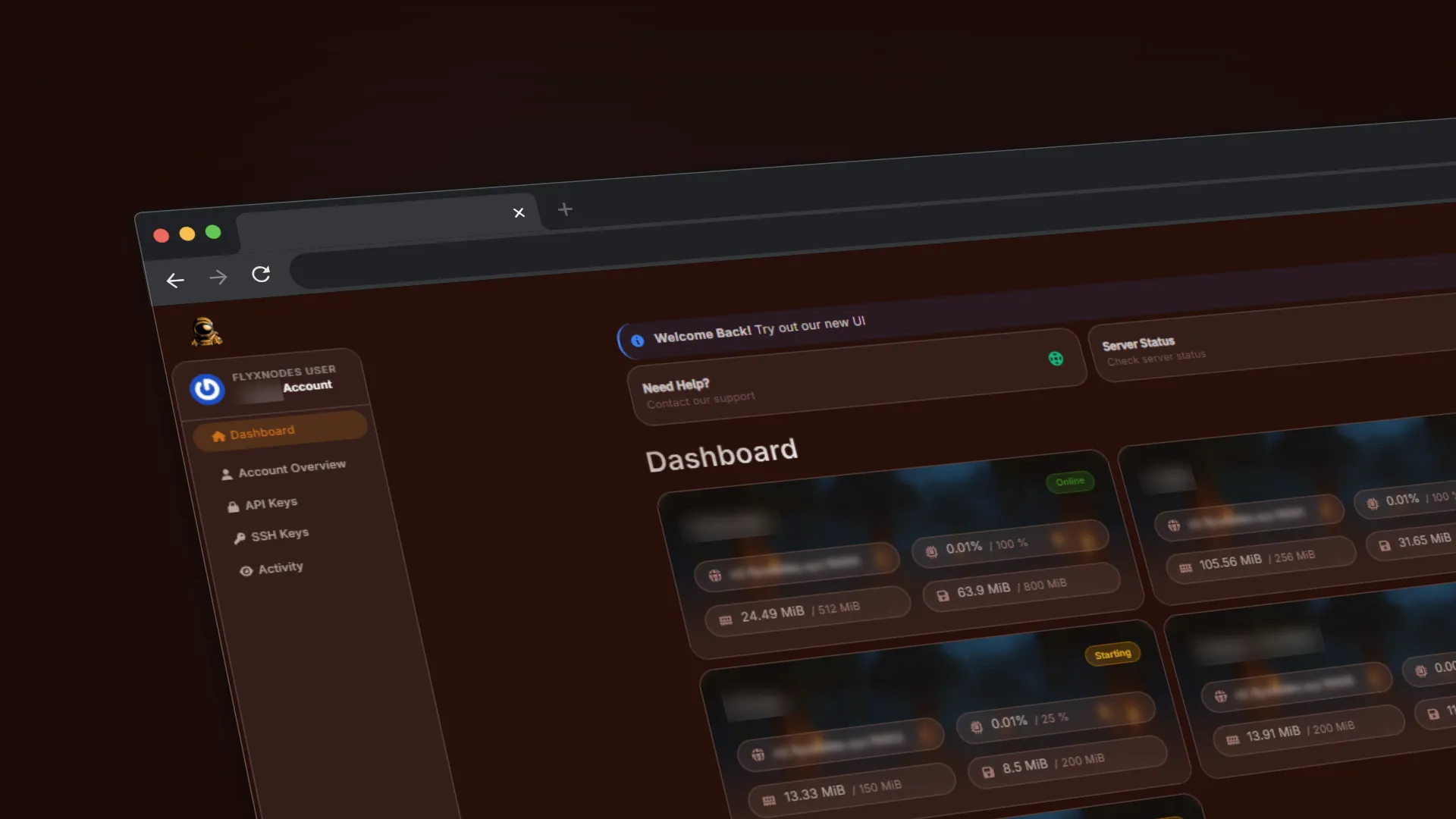 FlyxNodes Control Panel